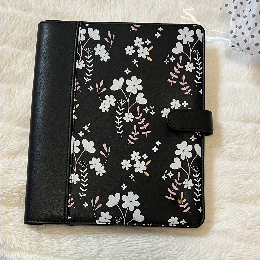Franklin Covey Classic Love Blush Blossoms Leather Planner